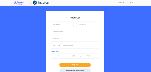 getting started account setup and verification dreams casino