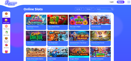 online slots and rng table games dreams casino